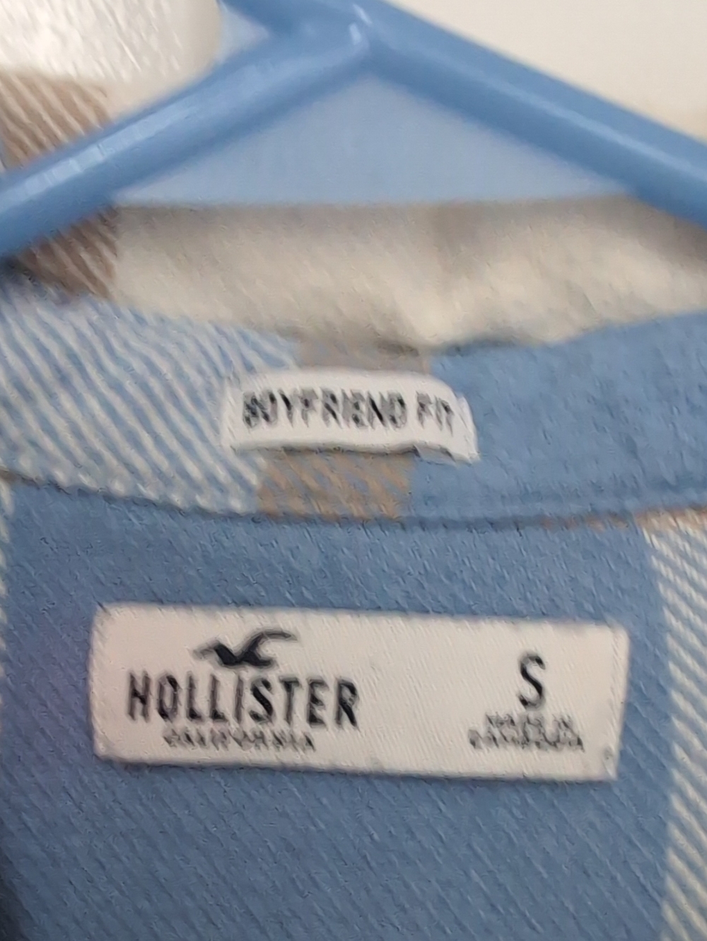 Hollister Boyfriend Fit Button-Down Flannel Shirt Shacket - Picture 2 of 4